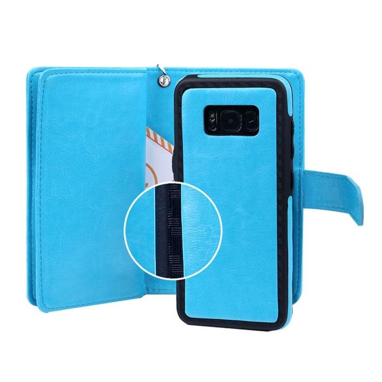 For Galaxy S8 Separable Retro Crazy Horse Texture Horizontal Flip Leather Case with Detachable Back Protective Case & Nine Card Slots & Wallet & Photo Frame & Lanyard
