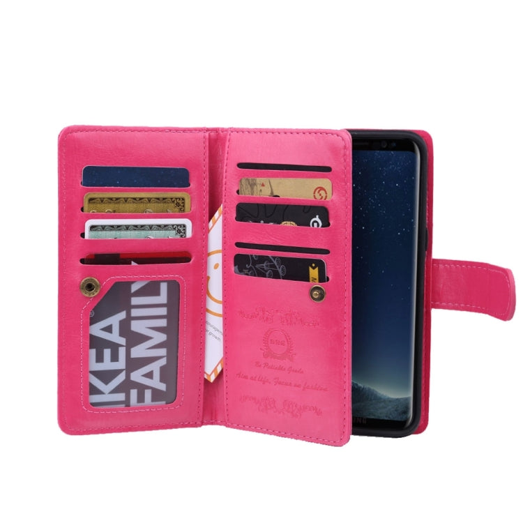 For Galaxy S8 Separable Retro Crazy Horse Texture Horizontal Flip Leather Case with Detachable Back Protective Case & Nine Card Slots & Wallet & Photo Frame & Lanyard