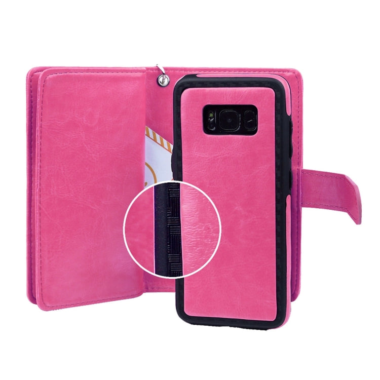 For Galaxy S8 Separable Retro Crazy Horse Texture Horizontal Flip Leather Case with Detachable Back Protective Case & Nine Card Slots & Wallet & Photo Frame & Lanyard