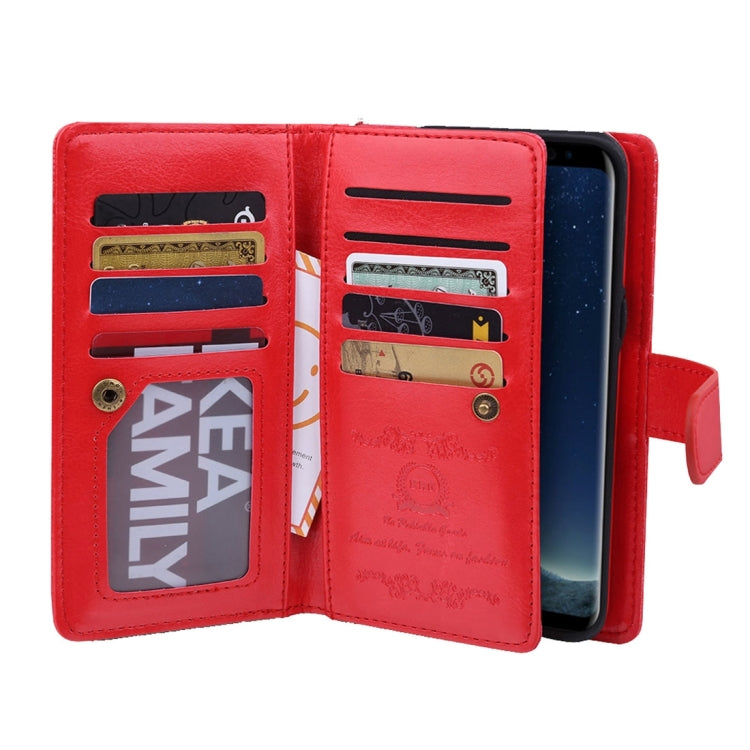 For Galaxy S8 Separable Retro Crazy Horse Texture Horizontal Flip Leather Case with Detachable Back Protective Case & Nine Card Slots & Wallet & Photo Frame & Lanyard