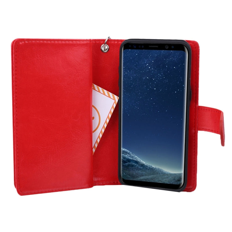 For Galaxy S8 Plus Separable Retro Crazy Horse Texture Horizontal Flip Leather Case with Detachable Back Protective Case & Nine Card Slots & Wallet & Photo Frame & Lanyard