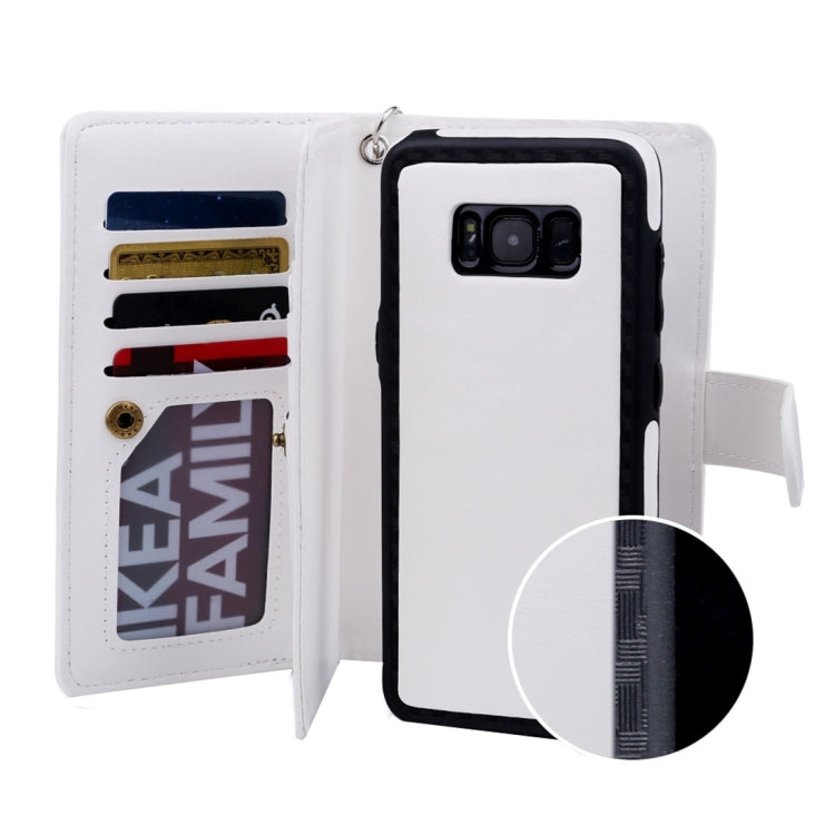 For Galaxy S8 Plus Separable Retro Crazy Horse Texture Horizontal Flip Leather Case with Detachable Back Protective Case & Nine Card Slots & Wallet & Photo Frame & Lanyard