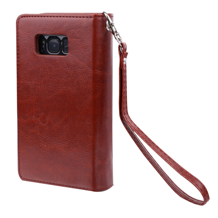 For Galaxy S8 Plus Separable Retro Crazy Horse Texture Horizontal Flip Leather Case with Detachable Back Protective Case & Nine Card Slots & Wallet & Photo Frame & Lanyard
