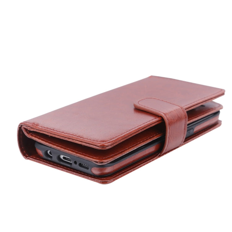 For Galaxy S8 Plus Separable Retro Crazy Horse Texture Horizontal Flip Leather Case with Detachable Back Protective Case & Nine Card Slots & Wallet & Photo Frame & Lanyard