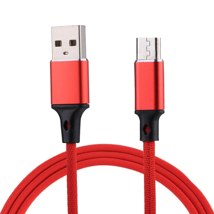 1m 2A Output USB to Micro USB Nylon Weave Style Data Sync Charging Cable, For