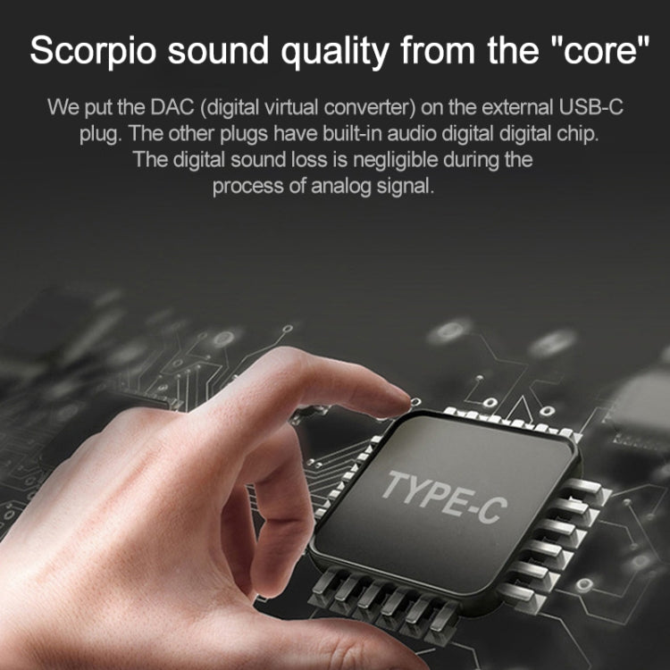 E3T 1.2m Wired In Ear USB-C / Type-C Interface HiFi Earphones with Digital Chip(Black)