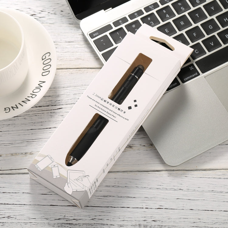 Universal Rechargeable Double Heads Capacitive Touch Screen Stylus Pen with 2.3mm Superfine Metal Nib, For iPhone, iPad, Samsung, and Other Capacitive Touch Screen Smartphones or Tablet PC