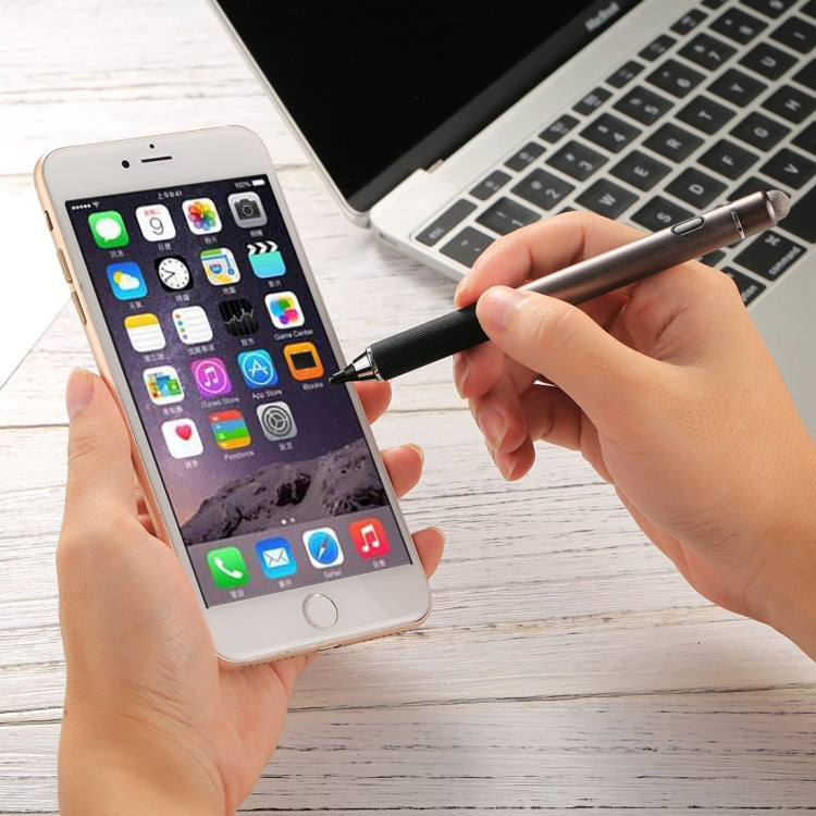 Universal Rechargeable Double Heads Capacitive Touch Screen Stylus Pen with 2.3mm Superfine Metal Nib, For iPhone, iPad, Samsung, and Other Capacitive Touch Screen Smartphones or Tablet PC