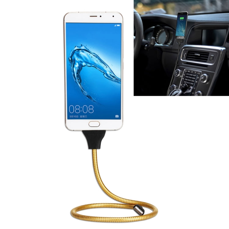 Multi-functional Metal Soft Hose Palm Holder USB-C / Type-C to USB Data Charging Cable with Flexible Desk / Car Dock, For Galaxy S8 & S8 + / LG G6 / Huawei P10 & P10 Plus / Xiaomi Mi6 & Max 2 and other Smartphones