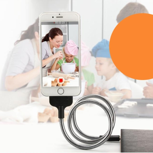 Multi-functional Metal Soft Hose Palm Holder USB-C / Type-C to USB Data Charging Cable with Flexible Desk / Car Dock, For Galaxy S8 & S8 + / LG G6 / Huawei P10 & P10 Plus / Xiaomi Mi6 & Max 2 and other Smartphones