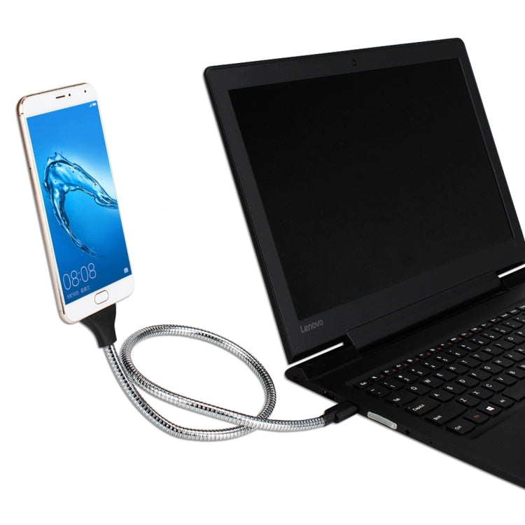 Multi-functional Metal Soft Hose Palm Holder USB-C / Type-C to USB Data Charging Cable with Flexible Desk / Car Dock, For Galaxy S8 & S8 + / LG G6 / Huawei P10 & P10 Plus / Xiaomi Mi6 & Max 2 and other Smartphones