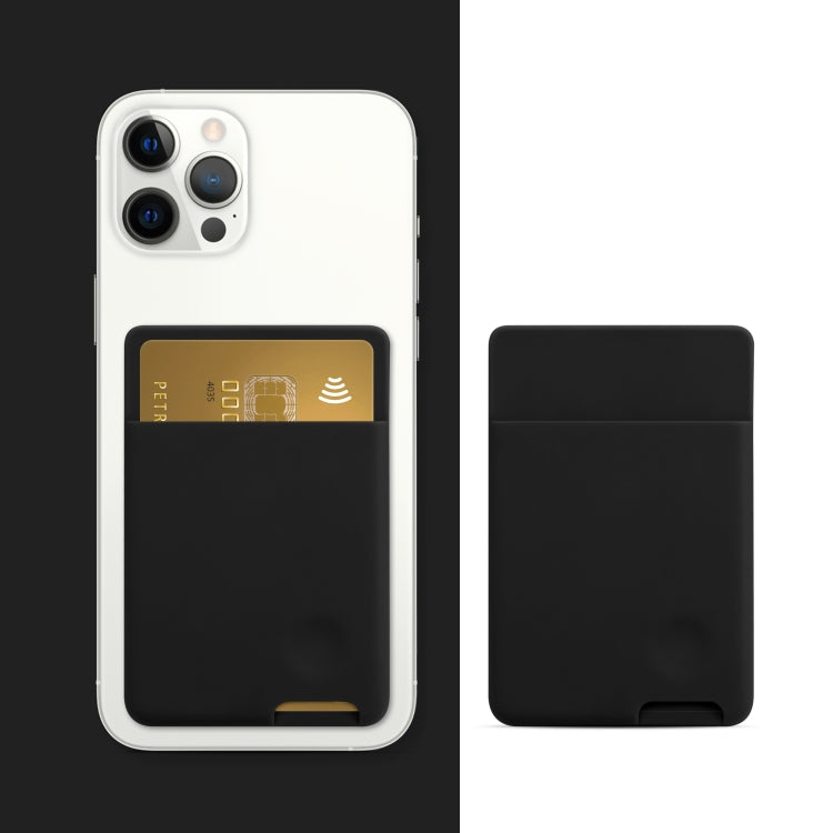 Universal Phone Back Sticker Wallet Card Slots Silicone Pouch Case for iPhone 13 / 12 / 11, Samsung, Huawei, Xiaomi and Other Smarphones