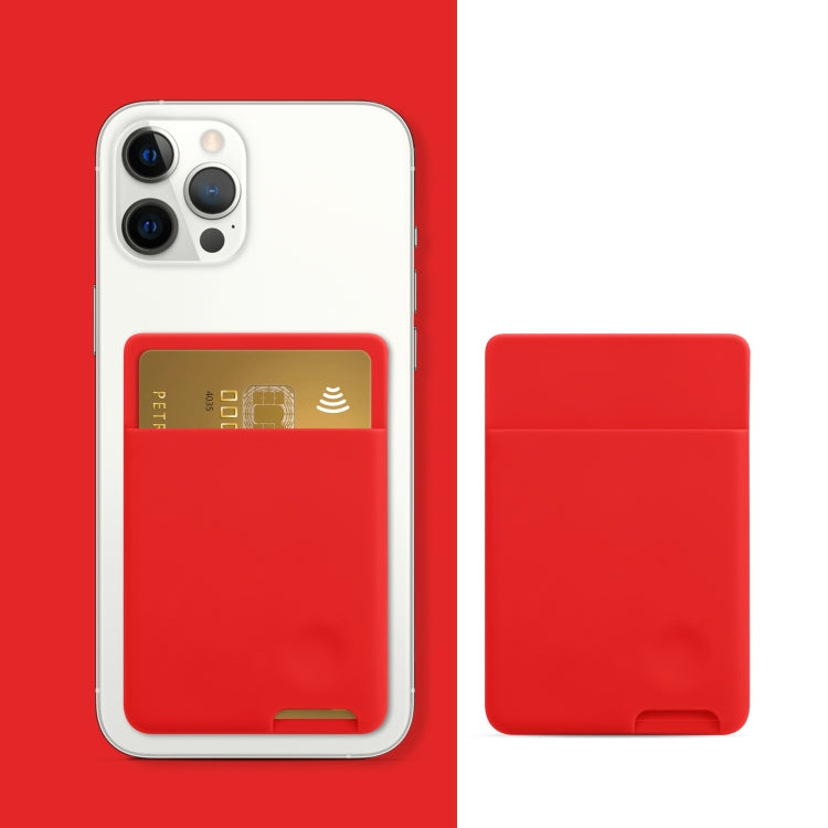 Universal Phone Back Sticker Wallet Card Slots Silicone Pouch Case for iPhone 13 / 12 / 11, Samsung, Huawei, Xiaomi and Other Smarphones