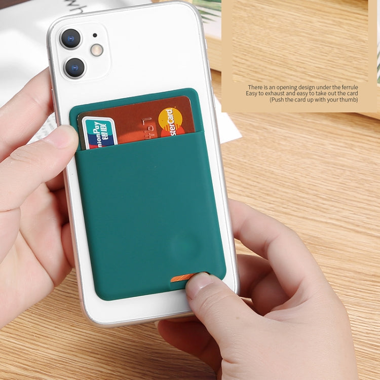 Universal Phone Back Sticker Wallet Card Slots Silicone Pouch Case for iPhone 13 / 12 / 11, Samsung, Huawei, Xiaomi and Other Smarphones
