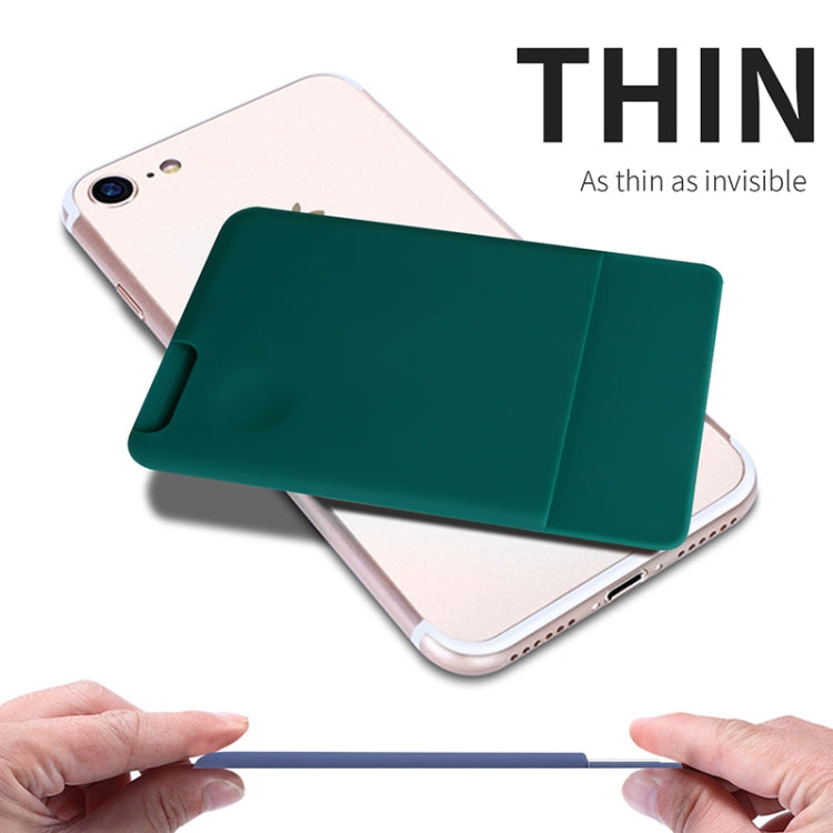 Universal Phone Back Sticker Wallet Card Slots Silicone Pouch Case for iPhone 13 / 12 / 11, Samsung, Huawei, Xiaomi and Other Smarphones