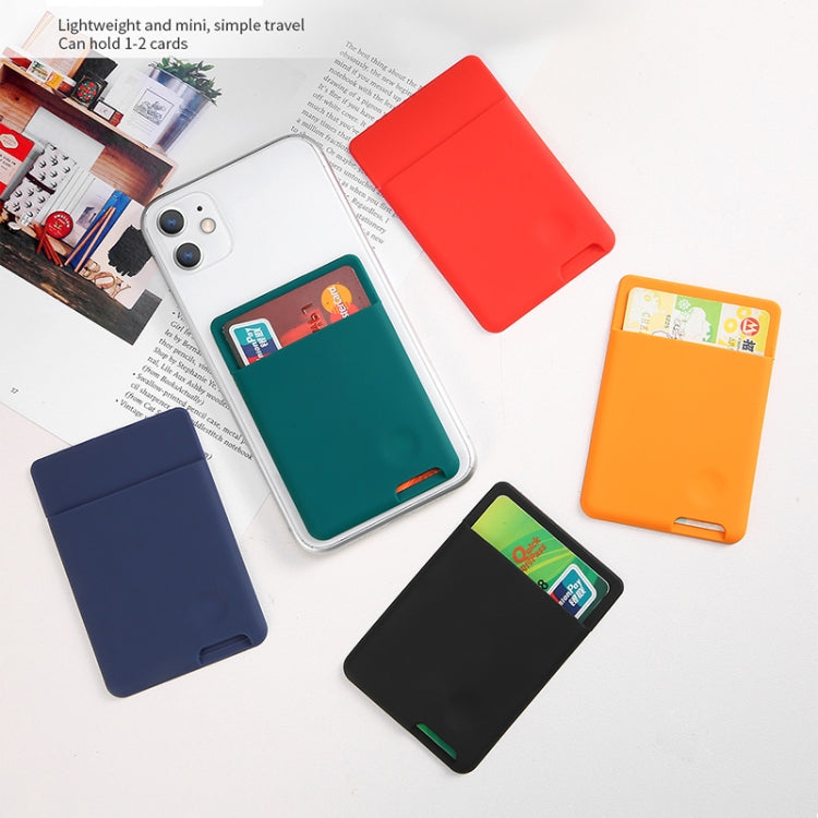Universal Phone Back Sticker Wallet Card Slots Silicone Pouch Case for iPhone 13 / 12 / 11, Samsung, Huawei, Xiaomi and Other Smarphones