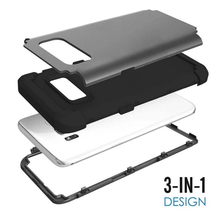 For Galaxy S8 + / G9550 Dropproof 3 in 1 No gap in the middle Silicone sleeve for mobile phone