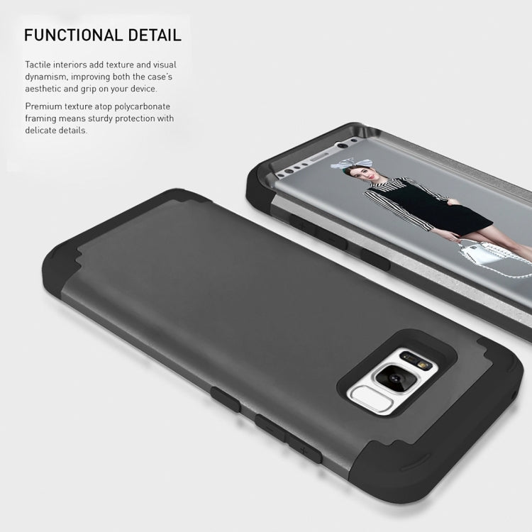 For Galaxy S8 + / G9550 Dropproof 3 in 1 No gap in the middle Silicone sleeve for mobile phone