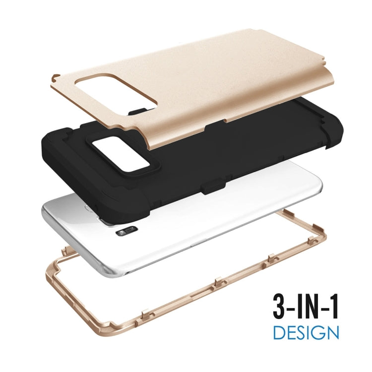 For Galaxy S8 + / G9550 Dropproof 3 in 1 No gap in the middle Silicone sleeve for mobile phone