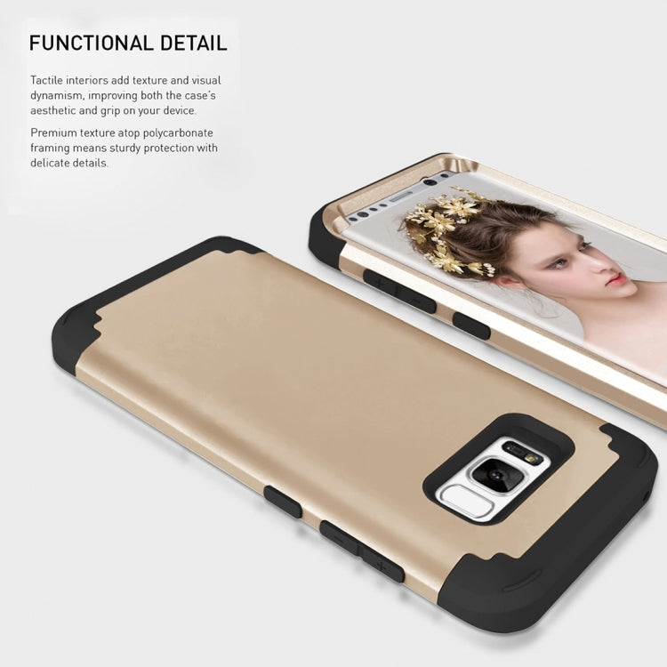 For Galaxy S8 + / G9550 Dropproof 3 in 1 No gap in the middle Silicone sleeve for mobile phone