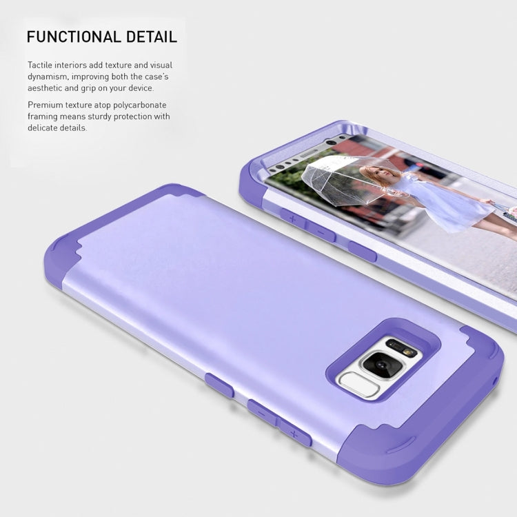 For Galaxy S8 + / G9550 Dropproof 3 in 1 No gap in the middle Silicone sleeve for mobile phone
