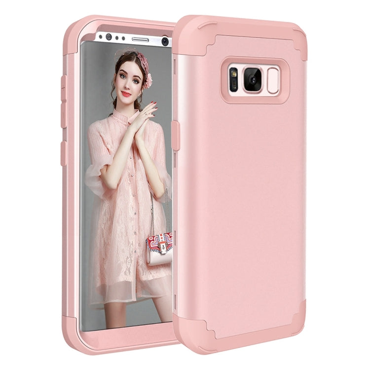 For Galaxy S8 + / G9550 Dropproof 3 in 1 No gap in the middle Silicone sleeve for mobile phone