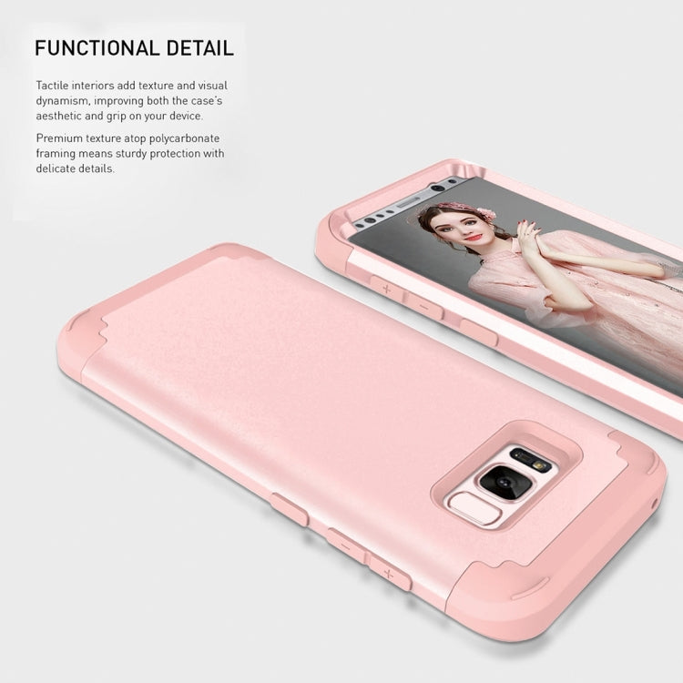 For Galaxy S8 + / G9550 Dropproof 3 in 1 No gap in the middle Silicone sleeve for mobile phone