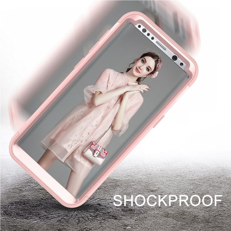 For Galaxy S8 + / G9550 Dropproof 3 in 1 No gap in the middle Silicone sleeve for mobile phone
