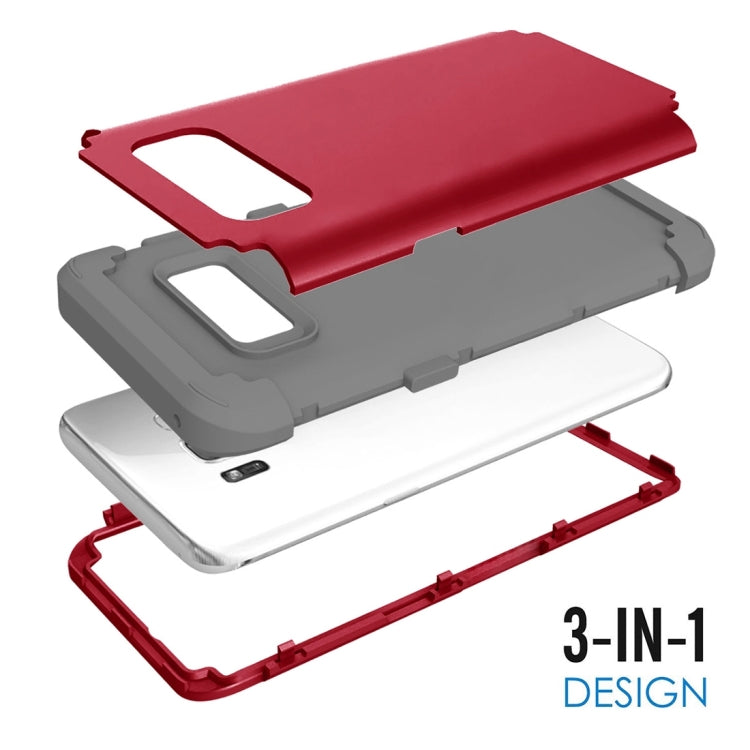 For Galaxy S8 + / G9550 Dropproof 3 in 1 No gap in the middle Silicone sleeve for mobile phone