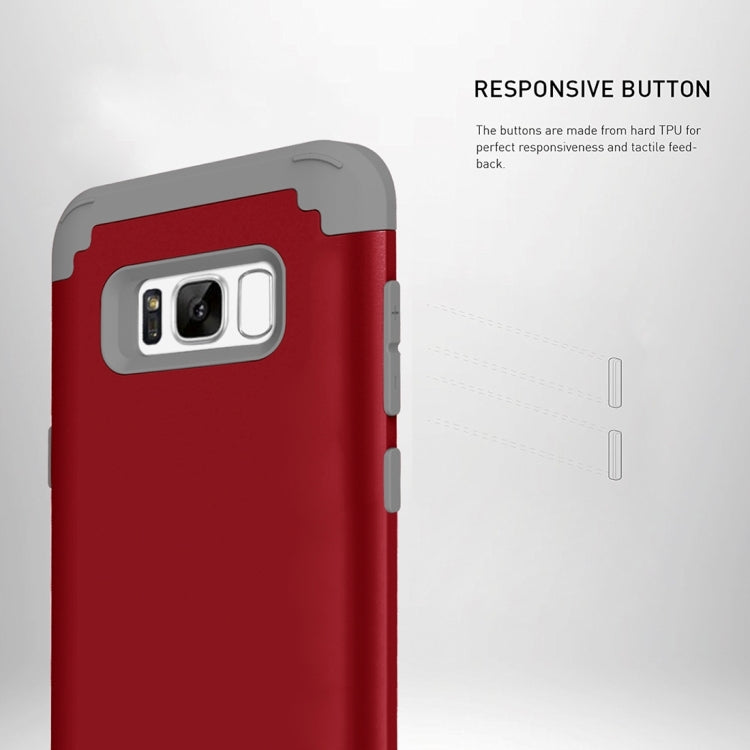 For Galaxy S8 + / G9550 Dropproof 3 in 1 No gap in the middle Silicone sleeve for mobile phone