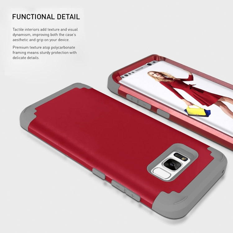 For Galaxy S8 + / G9550 Dropproof 3 in 1 No gap in the middle Silicone sleeve for mobile phone