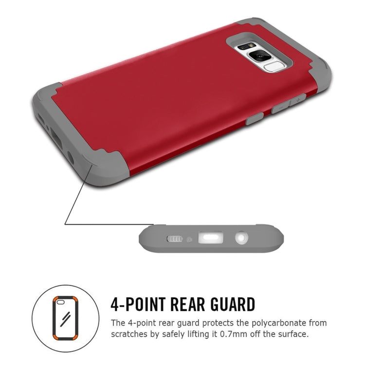 For Galaxy S8 + / G9550 Dropproof 3 in 1 No gap in the middle Silicone sleeve for mobile phone