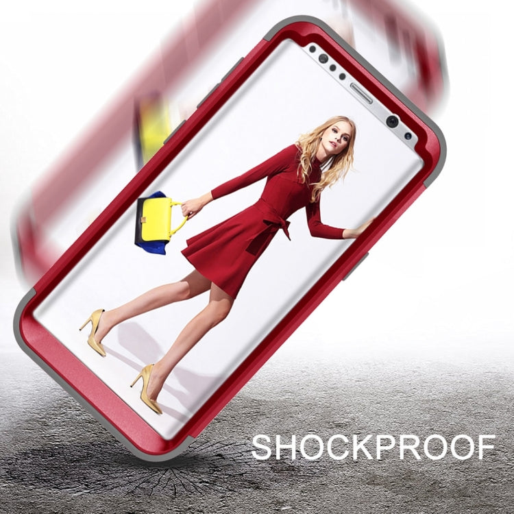 For Galaxy S8 + / G9550 Dropproof 3 in 1 No gap in the middle Silicone sleeve for mobile phone