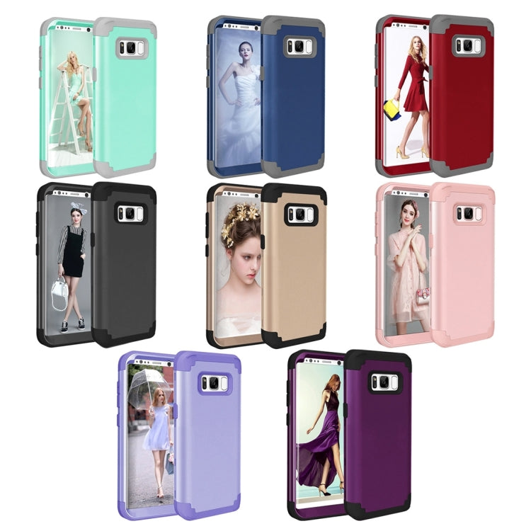 For Galaxy S8 + / G9550 Dropproof 3 in 1 No gap in the middle Silicone sleeve for mobile phone