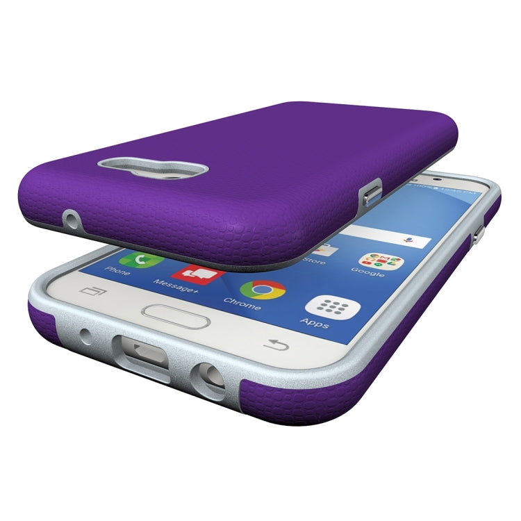 For Galaxy J3 (2017)(US Version) Ball Texture Anti-slip PC + TPU Protective Back Cover Case