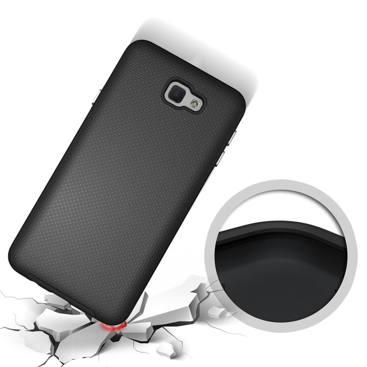 For Galaxy J7 Prime Ball Texture Anti-slip PC + TPU Protective Back Cover Case