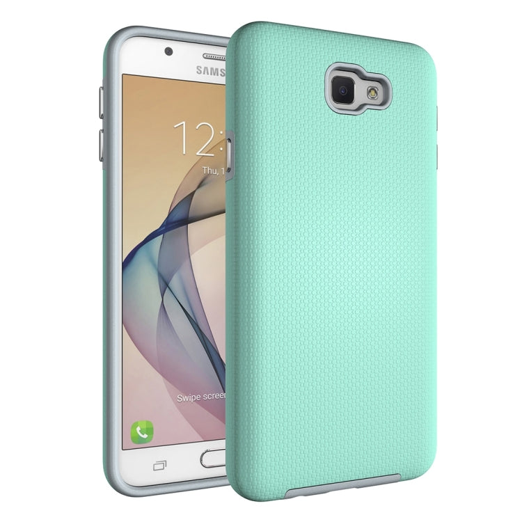 For Galaxy J7 Prime Ball Texture Anti-slip PC + TPU Protective Back Cover Case