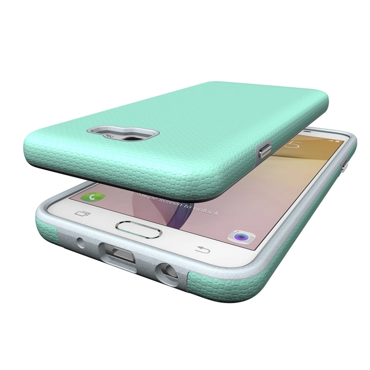 For Galaxy J7 Prime Ball Texture Anti-slip PC + TPU Protective Back Cover Case