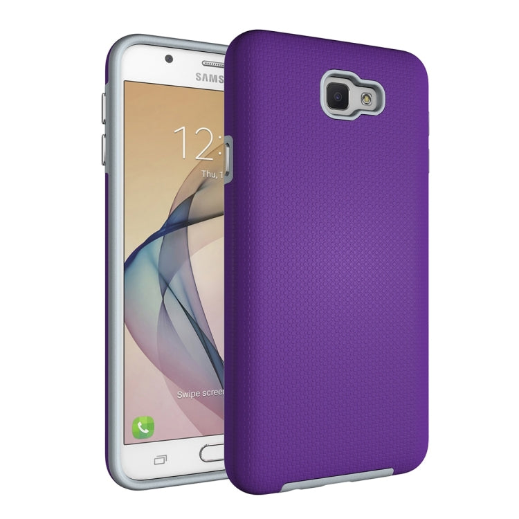 For Galaxy J7 Prime Ball Texture Anti-slip PC + TPU Protective Back Cover Case