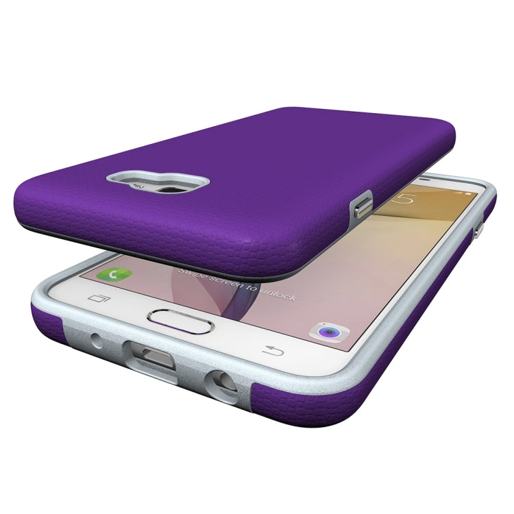 For Galaxy J7 Prime Ball Texture Anti-slip PC + TPU Protective Back Cover Case