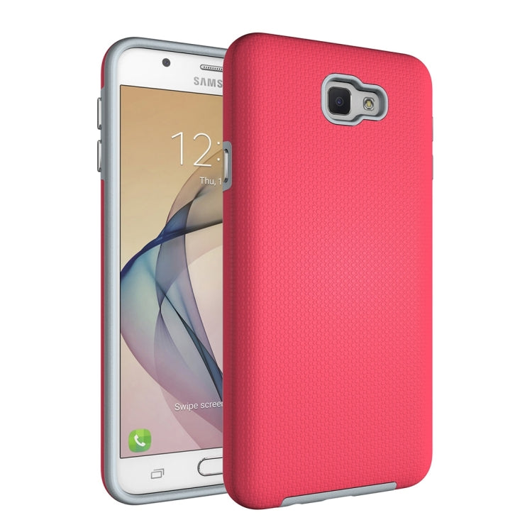 For Galaxy J7 Prime Ball Texture Anti-slip PC + TPU Protective Back Cover Case