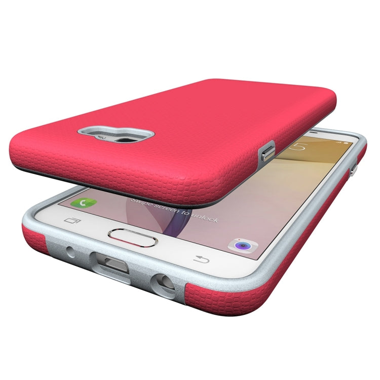 For Galaxy J7 Prime Ball Texture Anti-slip PC + TPU Protective Back Cover Case