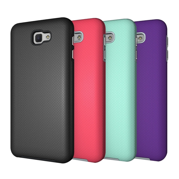 For Galaxy J7 Prime Ball Texture Anti-slip PC + TPU Protective Back Cover Case