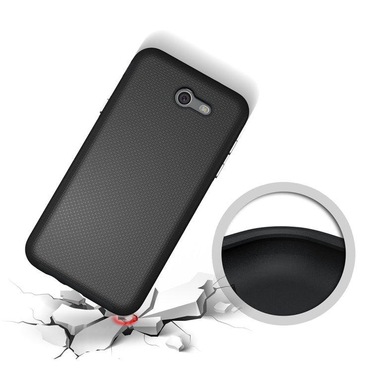 For Galaxy J7 (2017)(US Version) Ball Texture Anti-slip PC + TPU Protective Back Cover Case