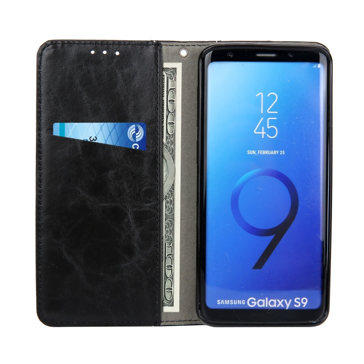 Retro Book Design Horizontal Flip PU Leather Case for Galaxy S9, with Holder & Card Slots