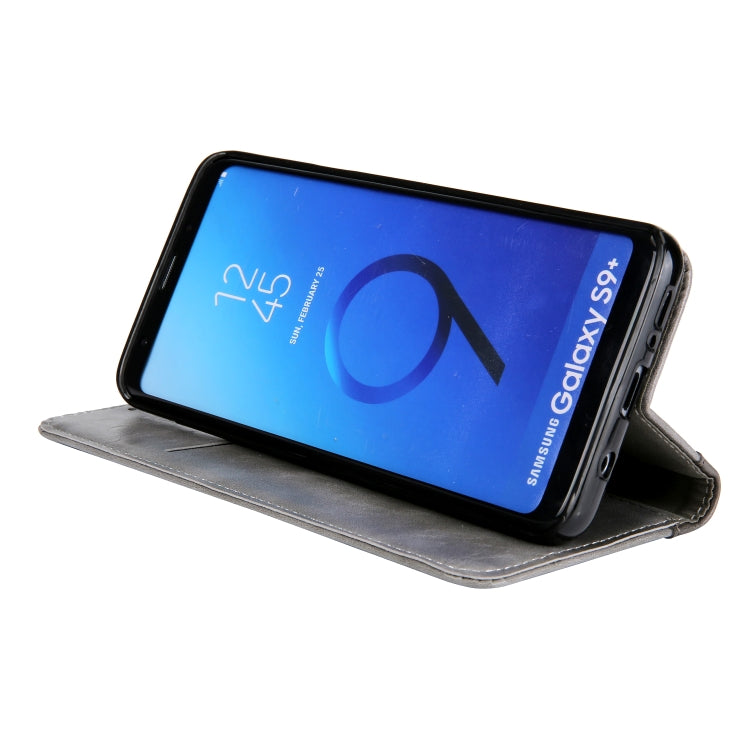 Retro Book Design Horizontal Flip PU Leather Case for Galaxy S9, with Holder & Card Slots