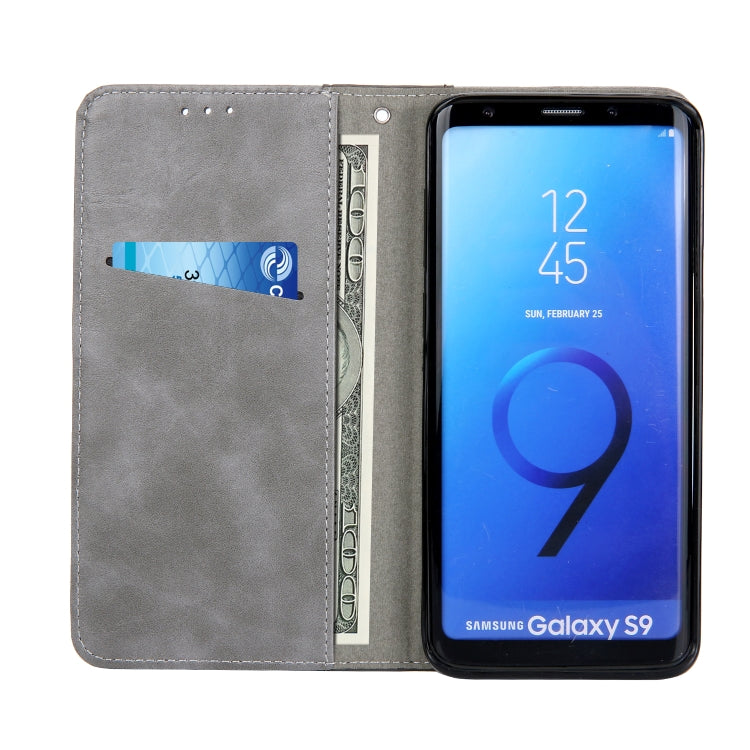 Retro Book Design Horizontal Flip PU Leather Case for Galaxy S9, with Holder & Card Slots