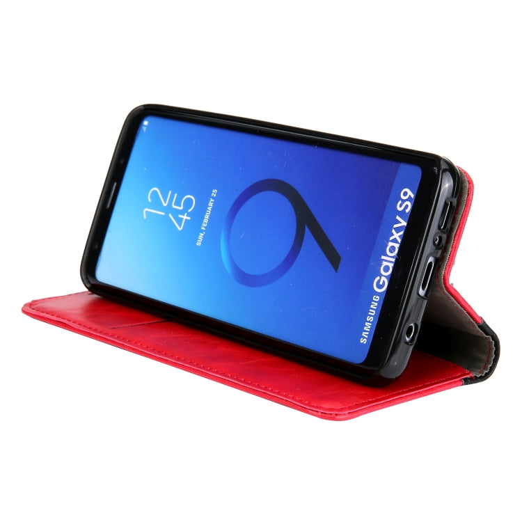 Retro Book Design Horizontal Flip PU Leather Case for Galaxy S9, with Holder & Card Slots