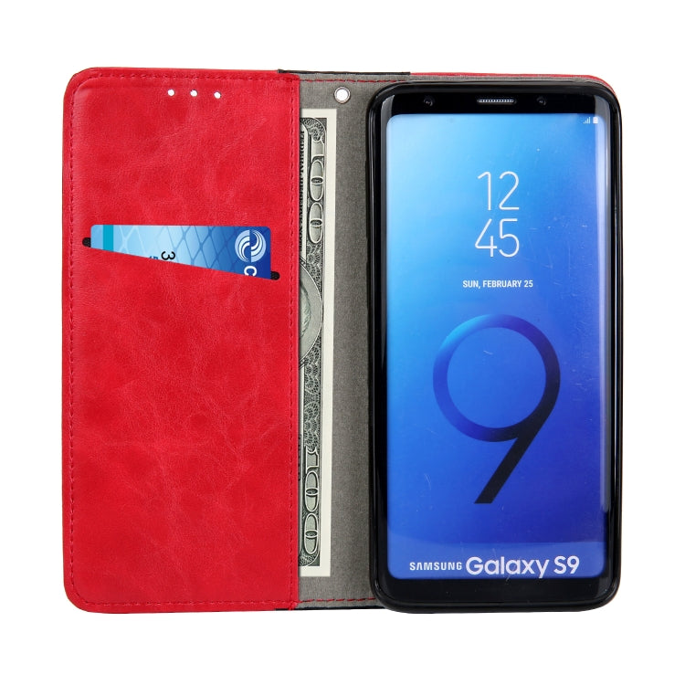 Retro Book Design Horizontal Flip PU Leather Case for Galaxy S9, with Holder & Card Slots