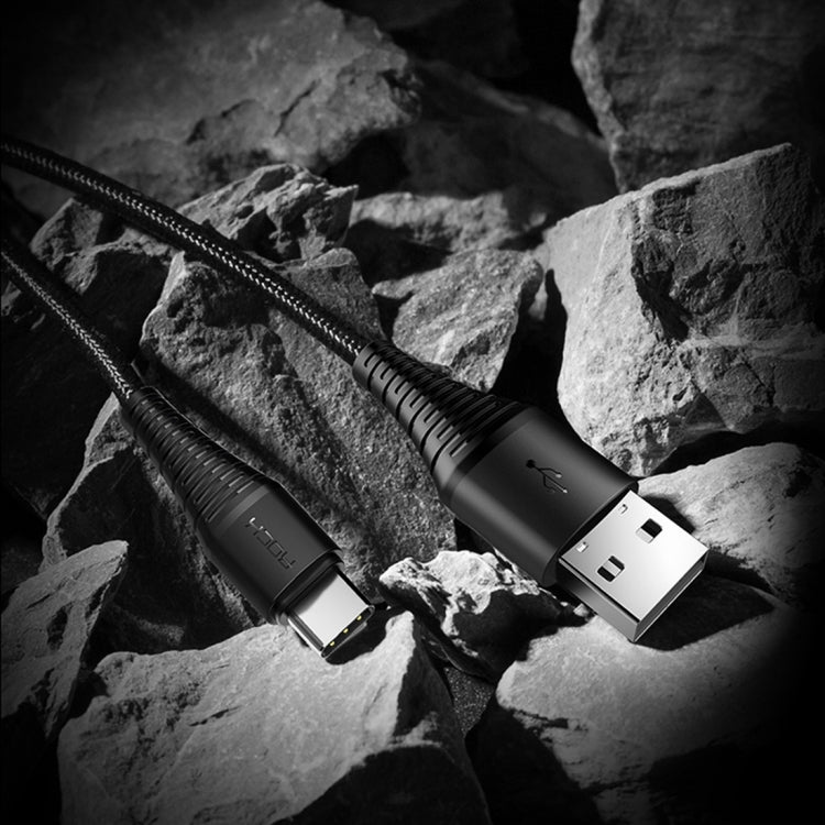 ROCK 1m Hi-Tensile 3A USB to USB-C / Type-C Data Sync Charging Round Cable, For Galaxy S8 & S8 + / LG G6 / Huawei P10 & P10 Plus / Xiaomi Mi 6 & Max 2 and other Smartphones